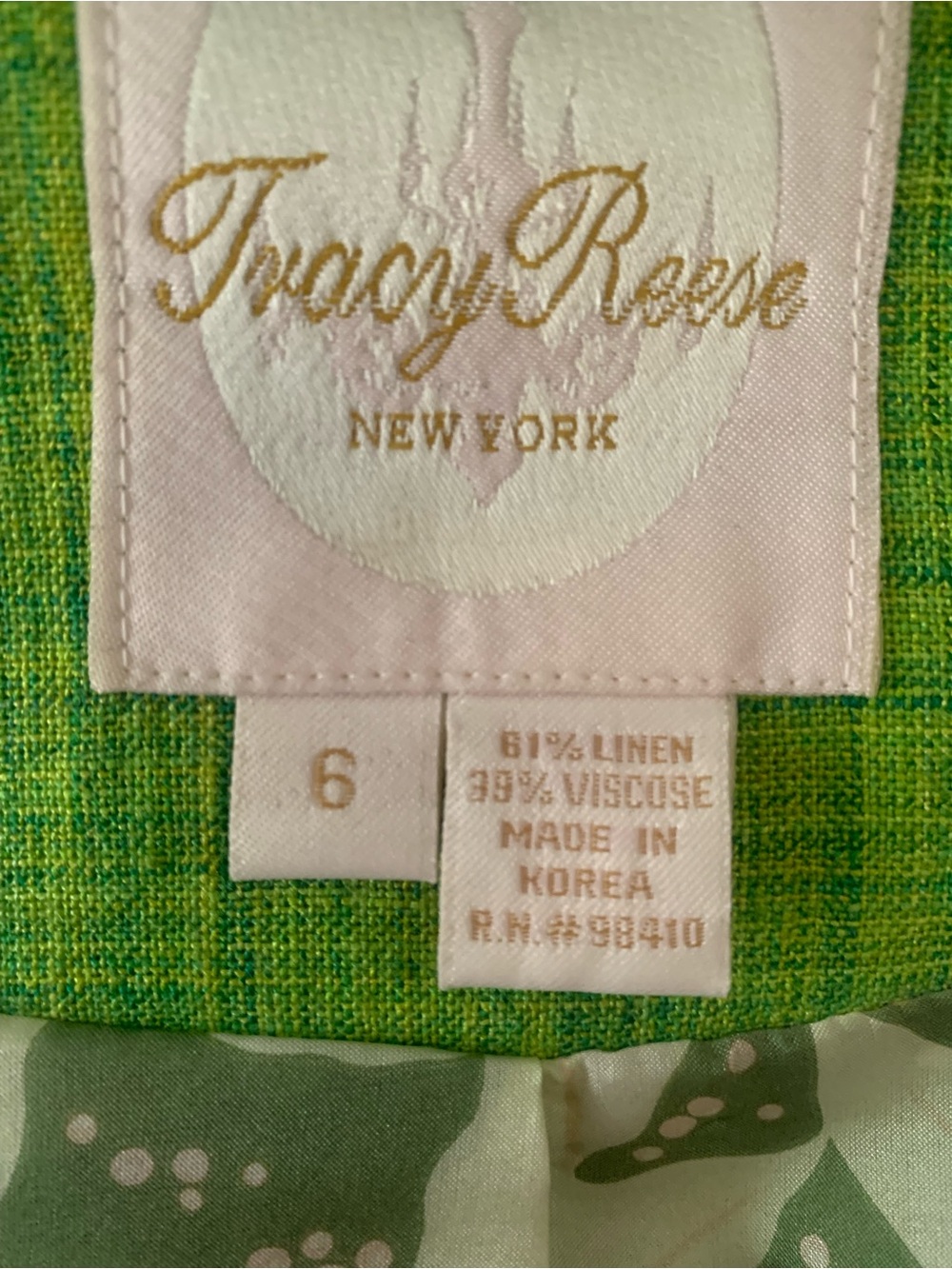 Tracy Reese Lime-Green Cropped Caplet with Peter Pan Collar size 6 - Picture 4 of 6